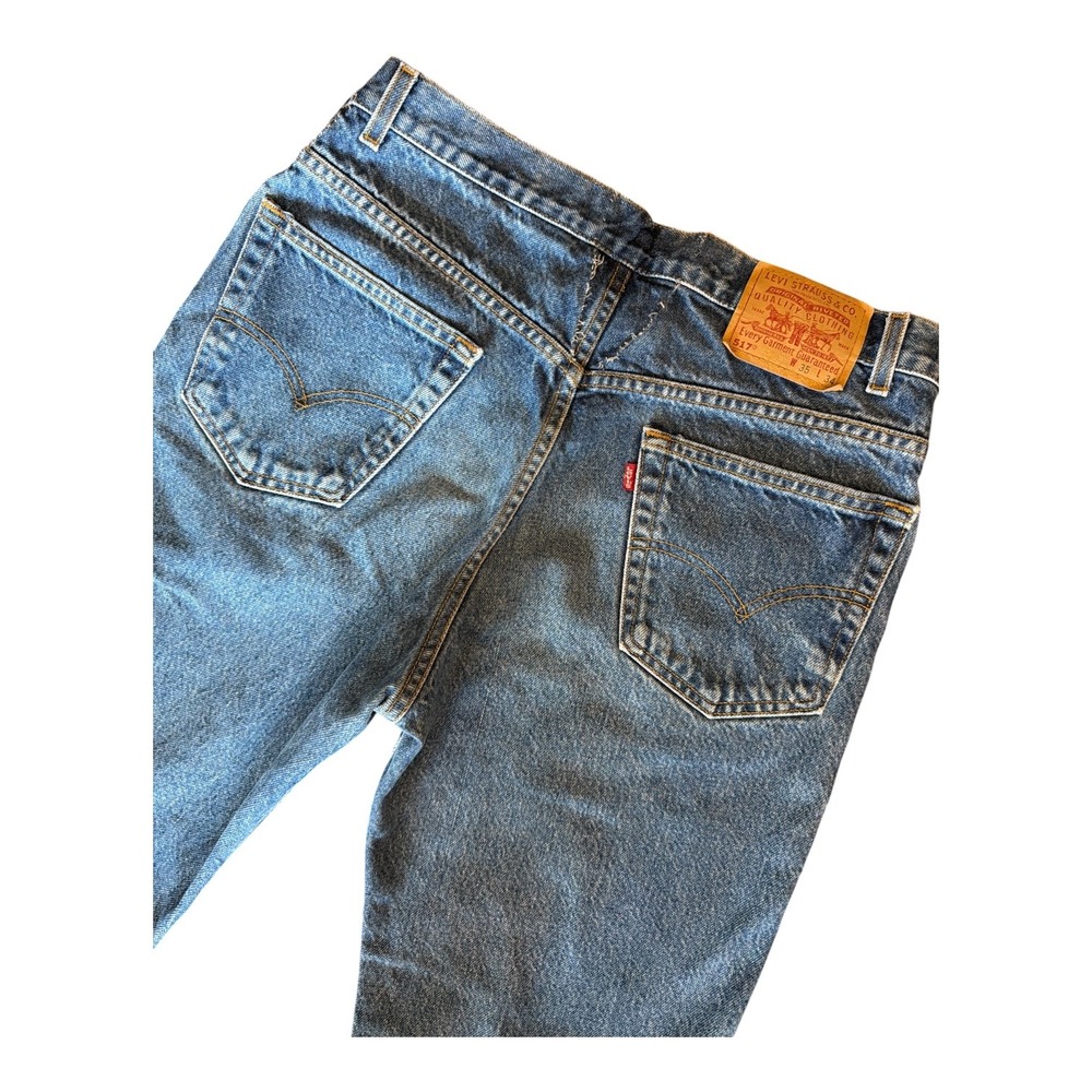Levi's 517 Y2K Vintage Mens Bootcut Jeans Cotton Raw Hem 35 x 34 Read L Cut